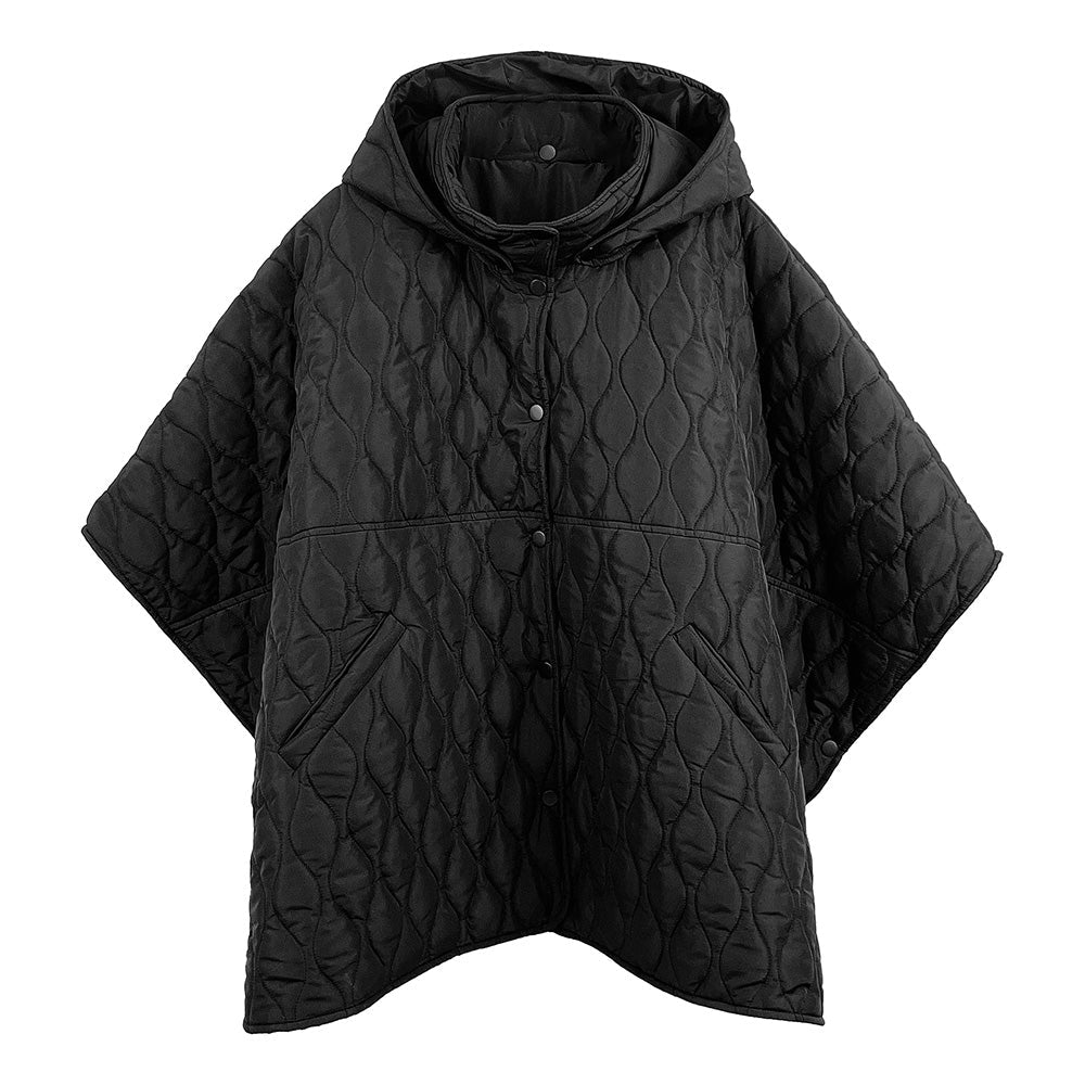 Wave Pattern Padded Cape