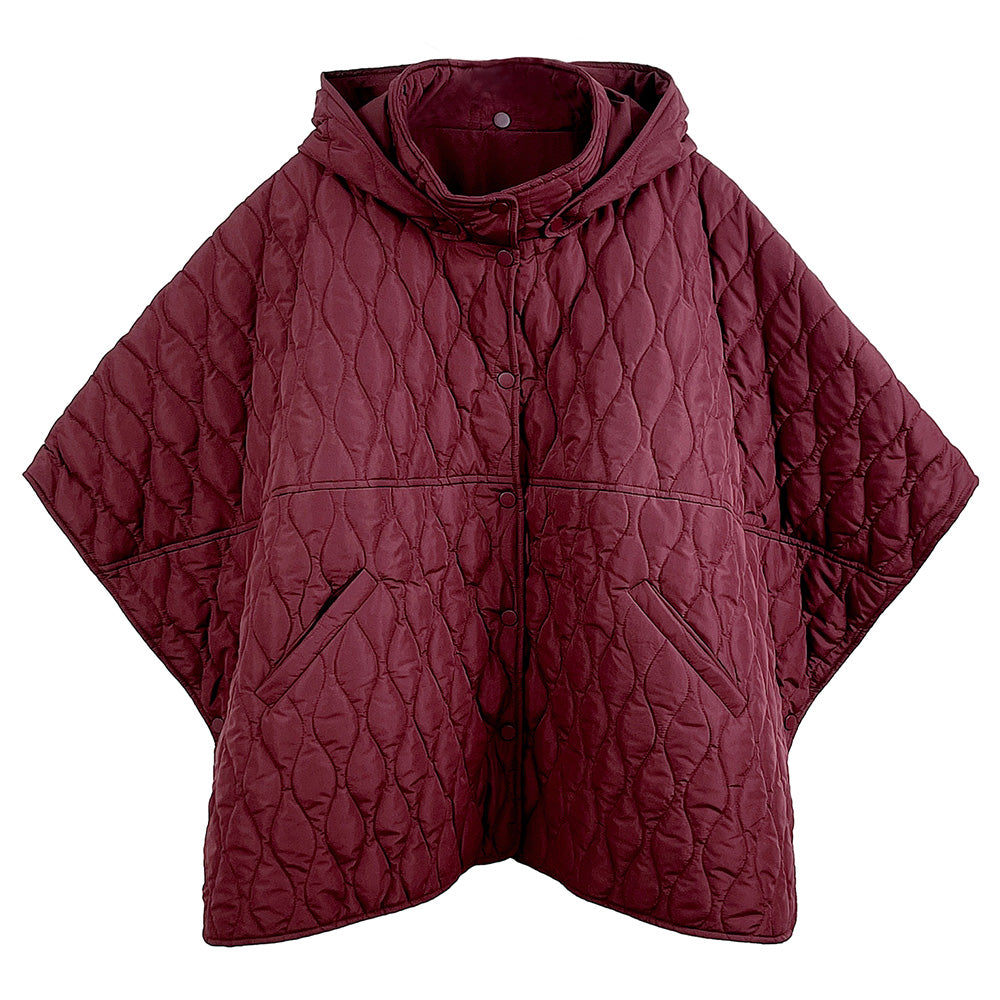 Wave Pattern Padded Cape
