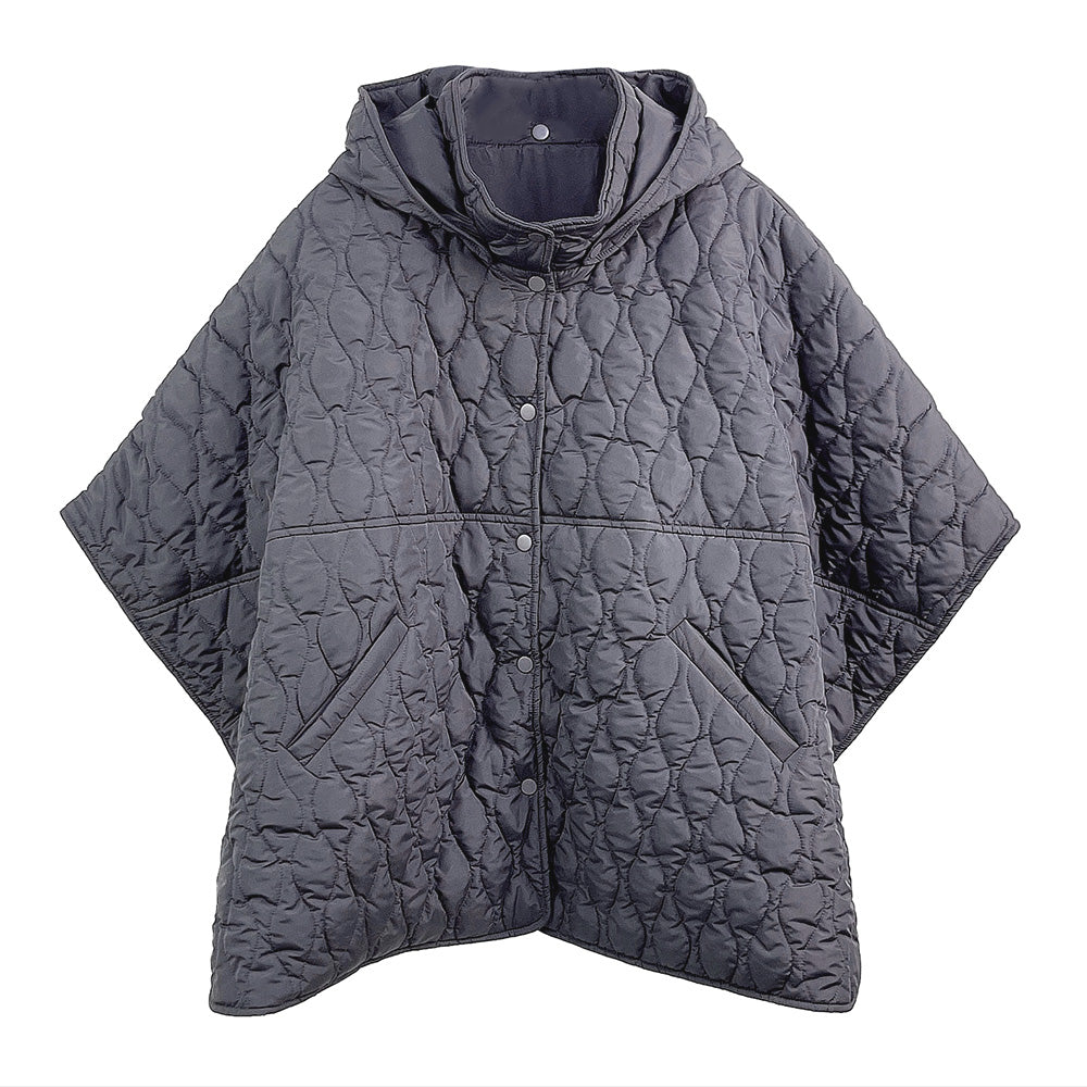 Wave Pattern Padded Cape