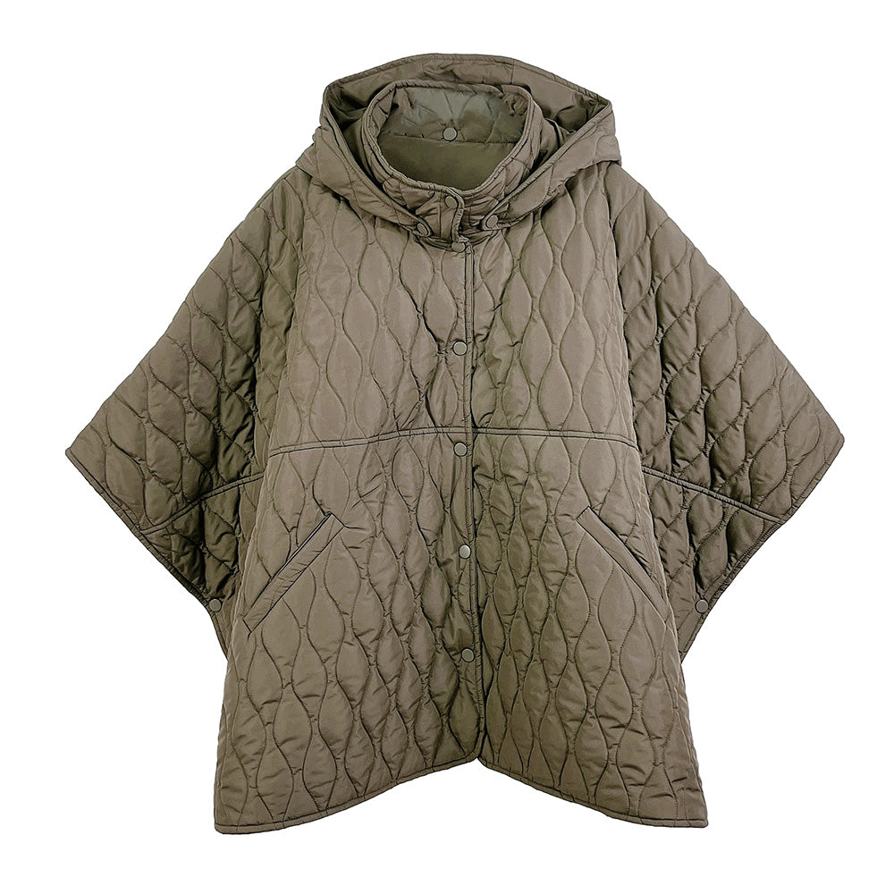 Wave Pattern Padded Cape